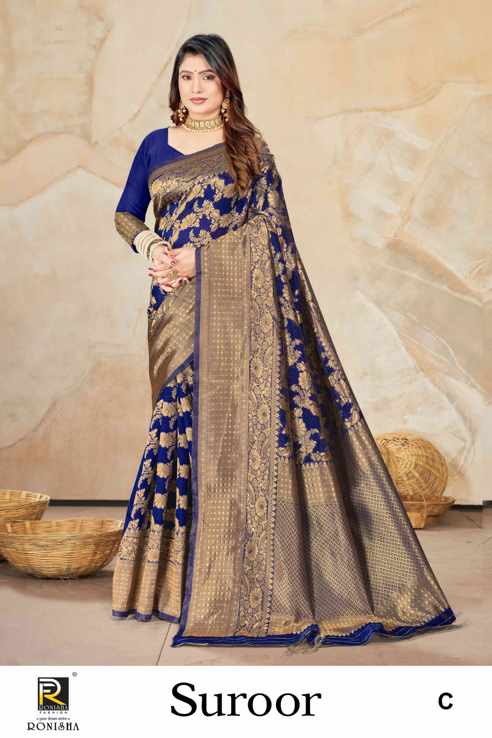 Suroor By Ronisha Designer Banarasi Silk Sarees Wholesale Clothing Suppliers In India
